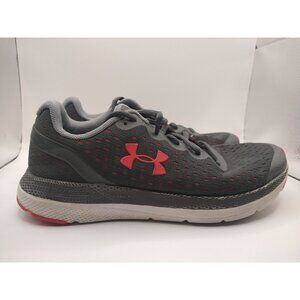 Under Armour Youth Charcoal & Red Athletic Running Shoes Sz 6Y Lightweight Breat